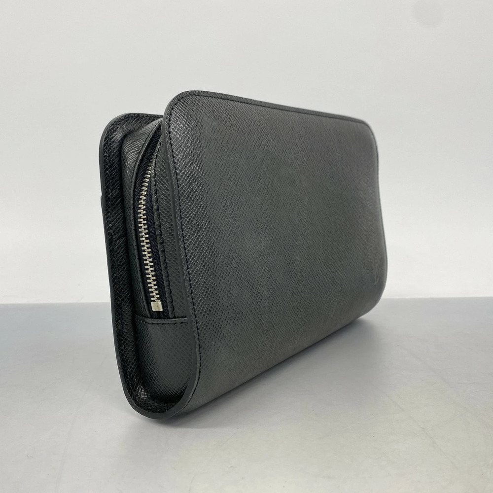 Louis Vuitton Bag Taiga Ardoise Clutch Baikal Black